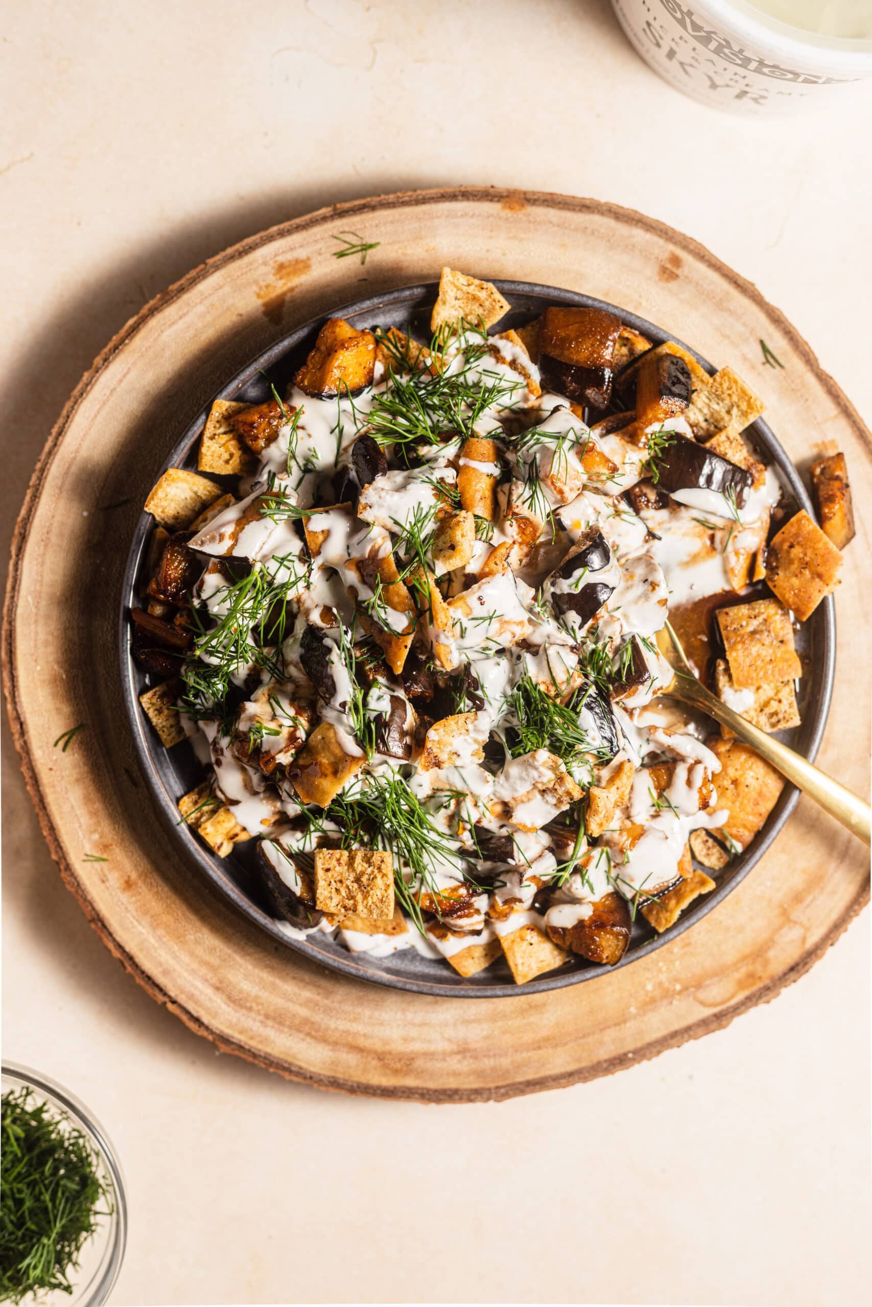 Eggplant Fatteh