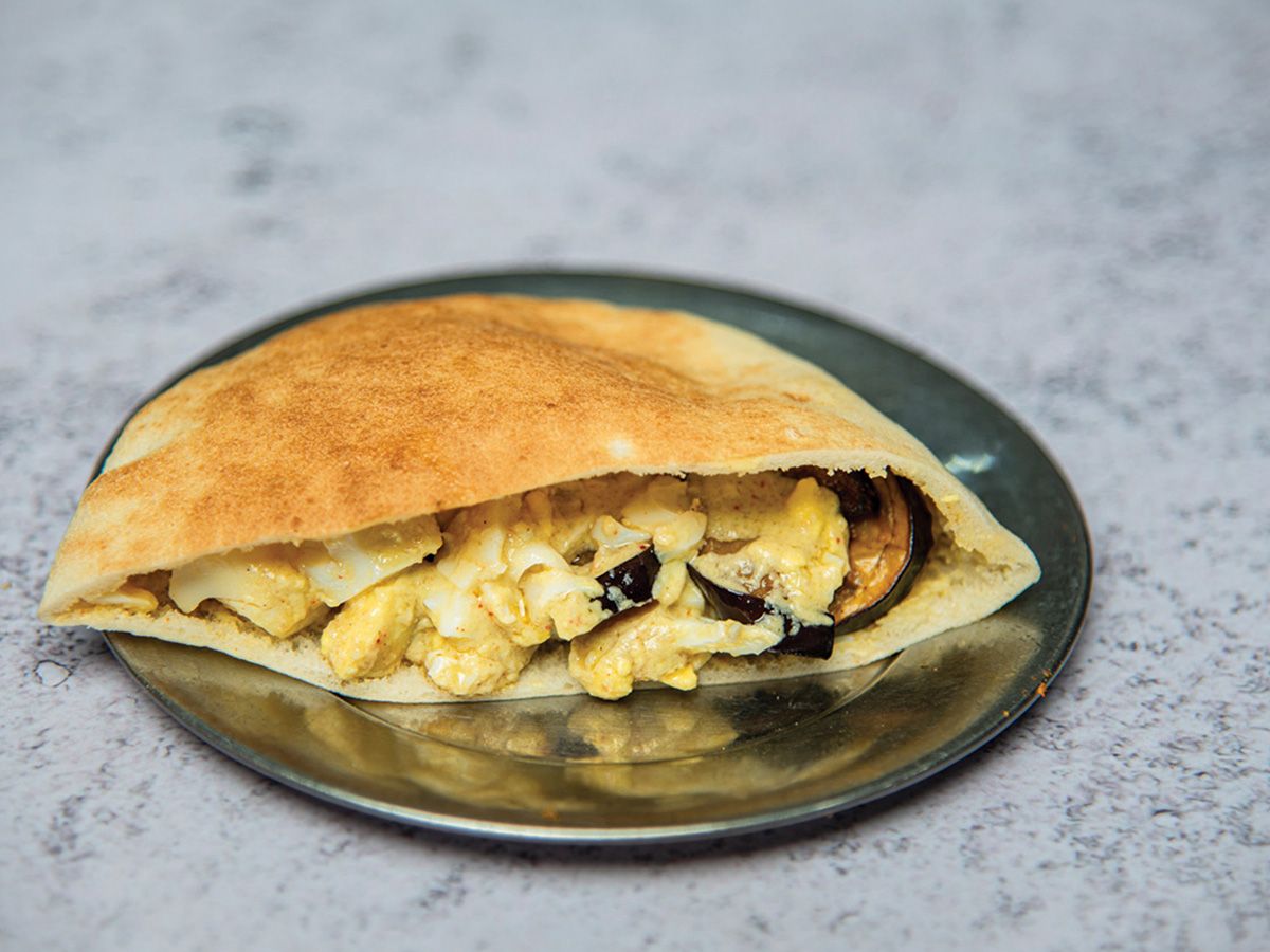 Eggplant Omelette Sandwich