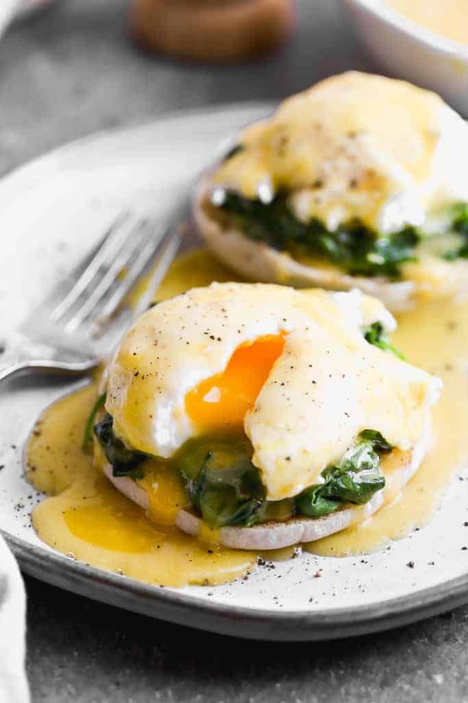 Spinach and Mushroom Benedict
