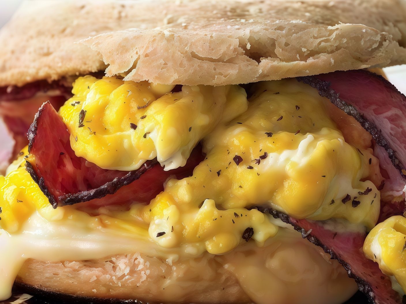 Eggs with pastrami with roomi Sandwich