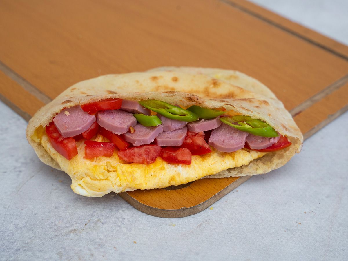 Sausage Omelette Sandwich