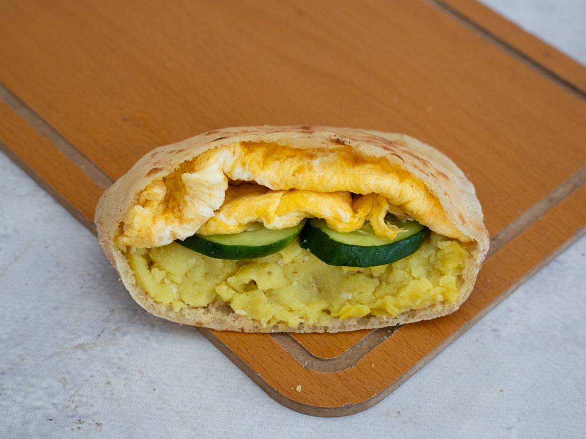 Mashed Potato Omelette Sandwich