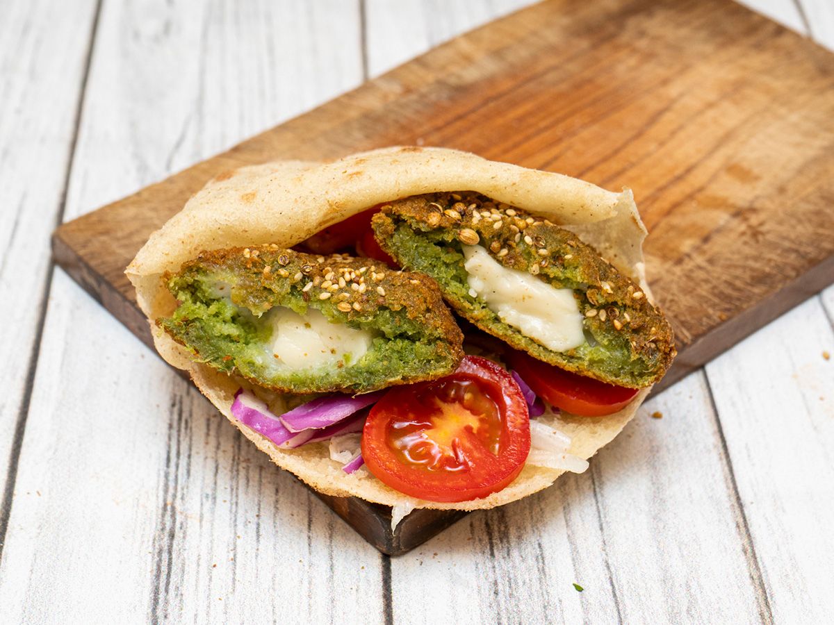 Falafel with Kiri Cheese