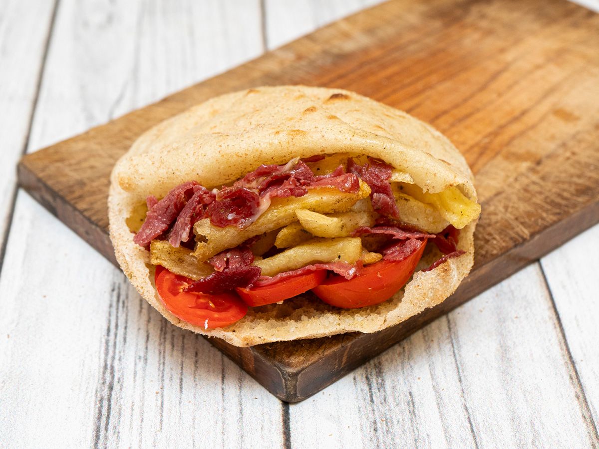 Kiri Pastrami Potato Sandwich