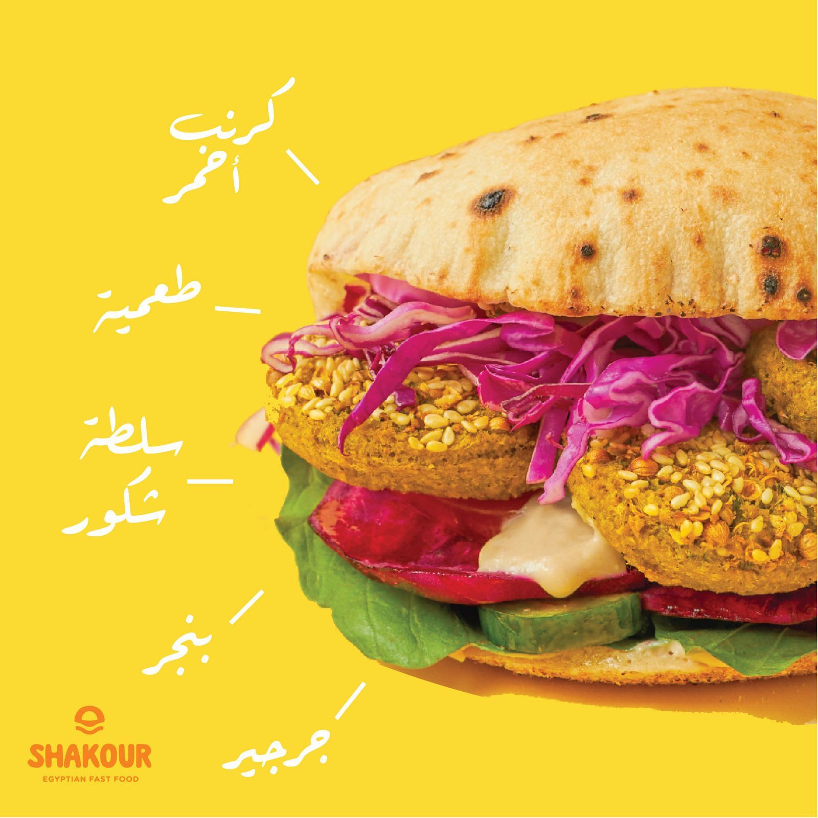 Spicy Shakour Taamia Sandwich