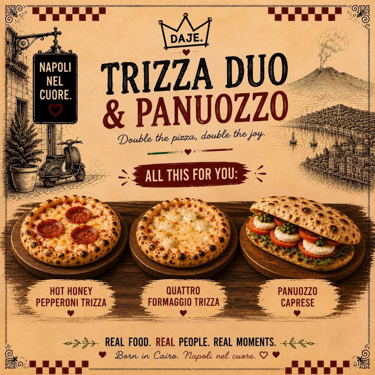 2 Trizza & 1 Panuozzo