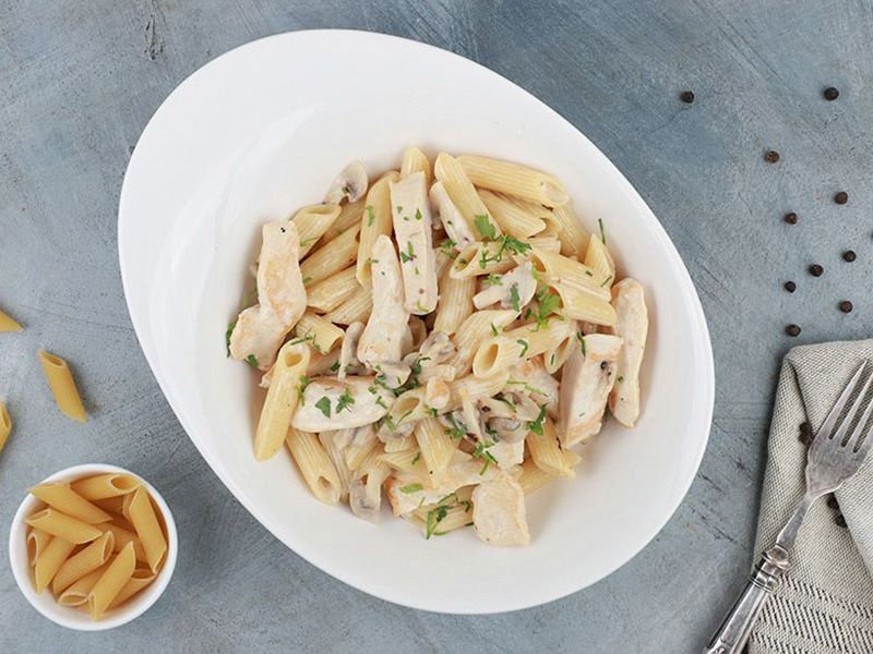 White Sauce Fajita Pasta