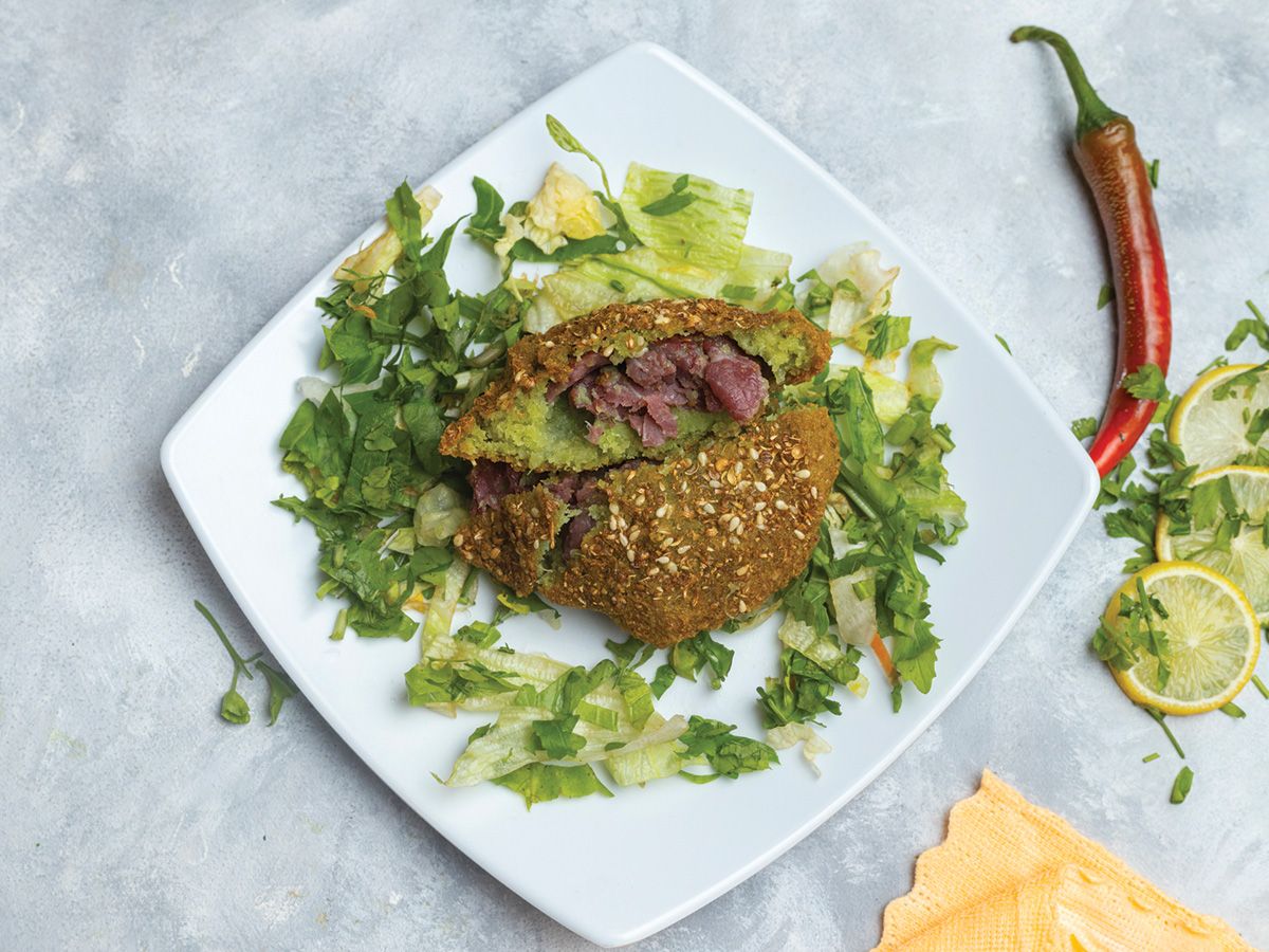 Falafel With Pastrami Patty