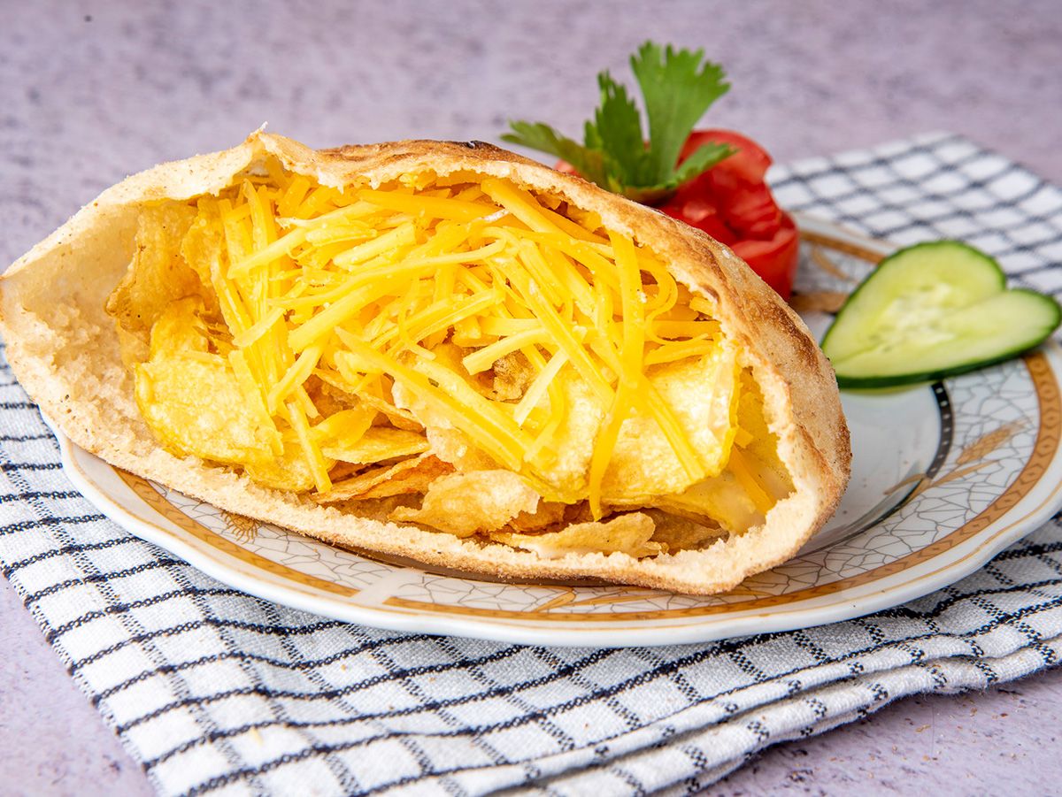 Chips With Quraish Cheese Sandwich