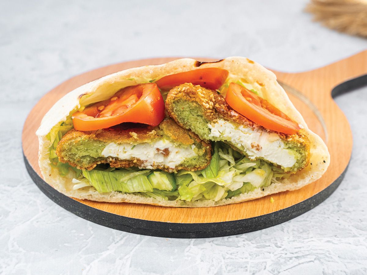 Falafel Sandwich with Kiri Cheese