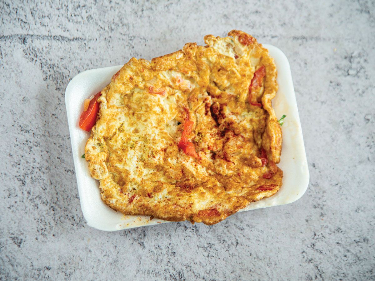 Omelette With Vegetables Plate