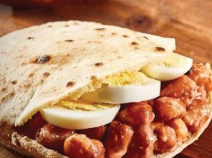 Foul With Boiled Eggs Sandwich