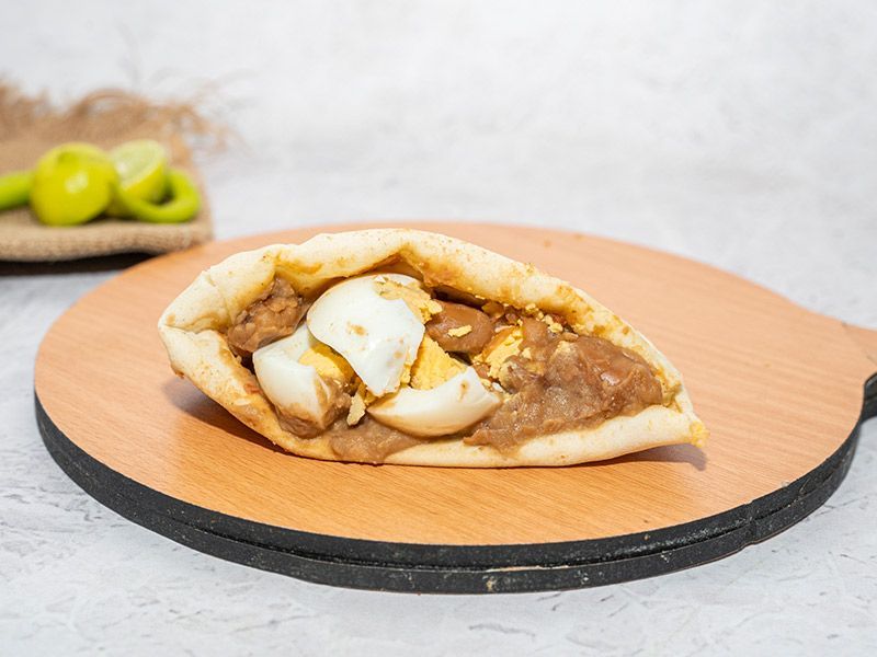 Foul With Eggs Sandwich