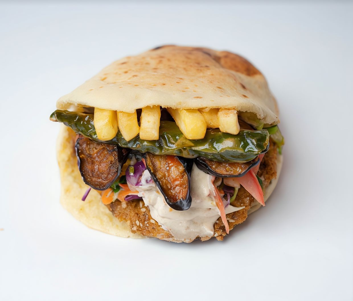 Eggplant And Potato Sandwich