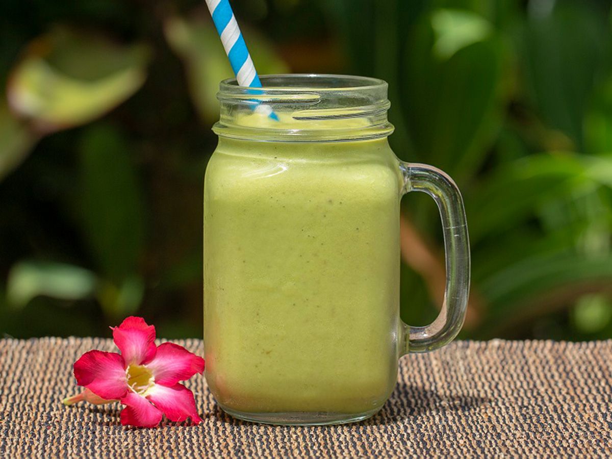 Fresh Avocado and Honey Juice Bottle