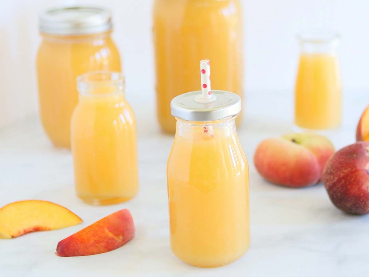 Fresh Peach Juice Bottle
