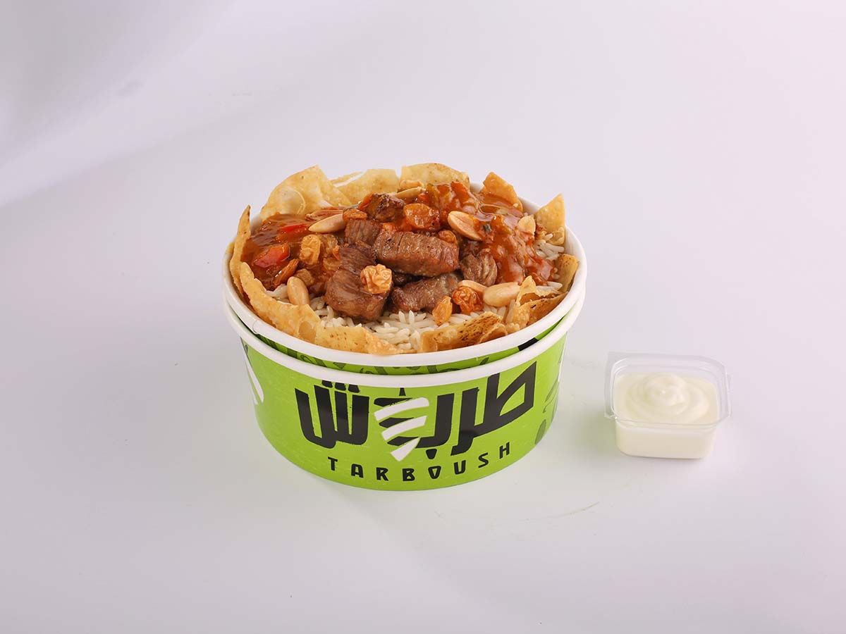 Fried Meat Fatteh With Sauce Large
