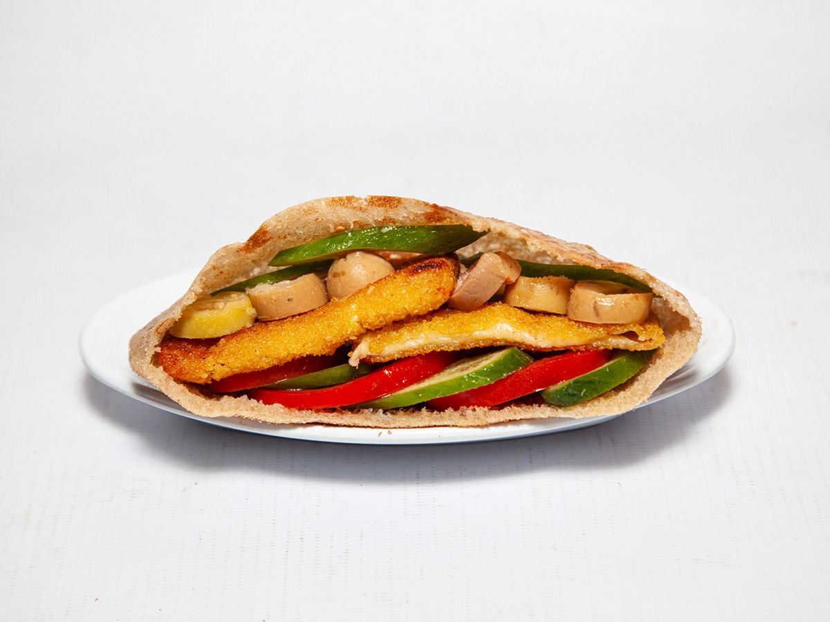 Fried Cheese and Olive Sandwich