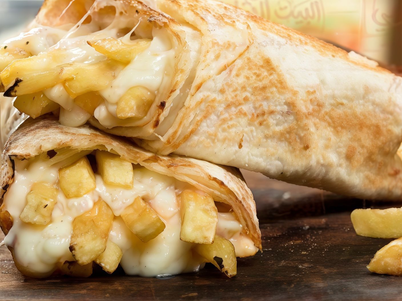 Fries Sandwich With Mozzarella