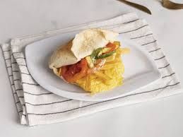 Fries with Omelette And Spices Sandwich