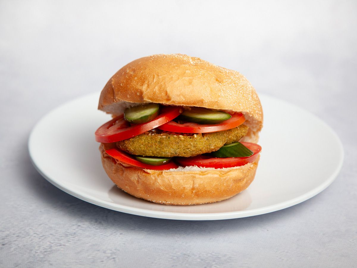 Bun Bread Flafel Sandwich
