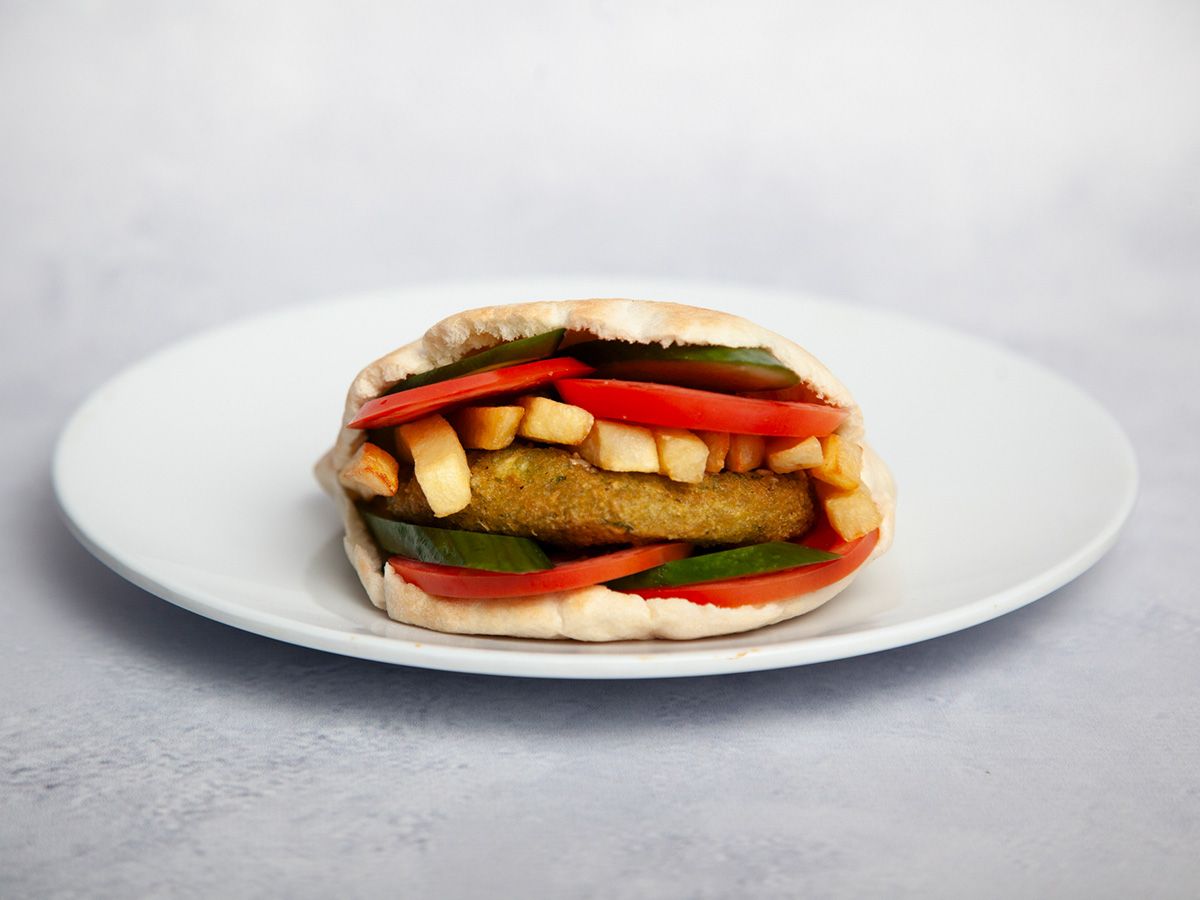 Falafel with Fries Sandwich