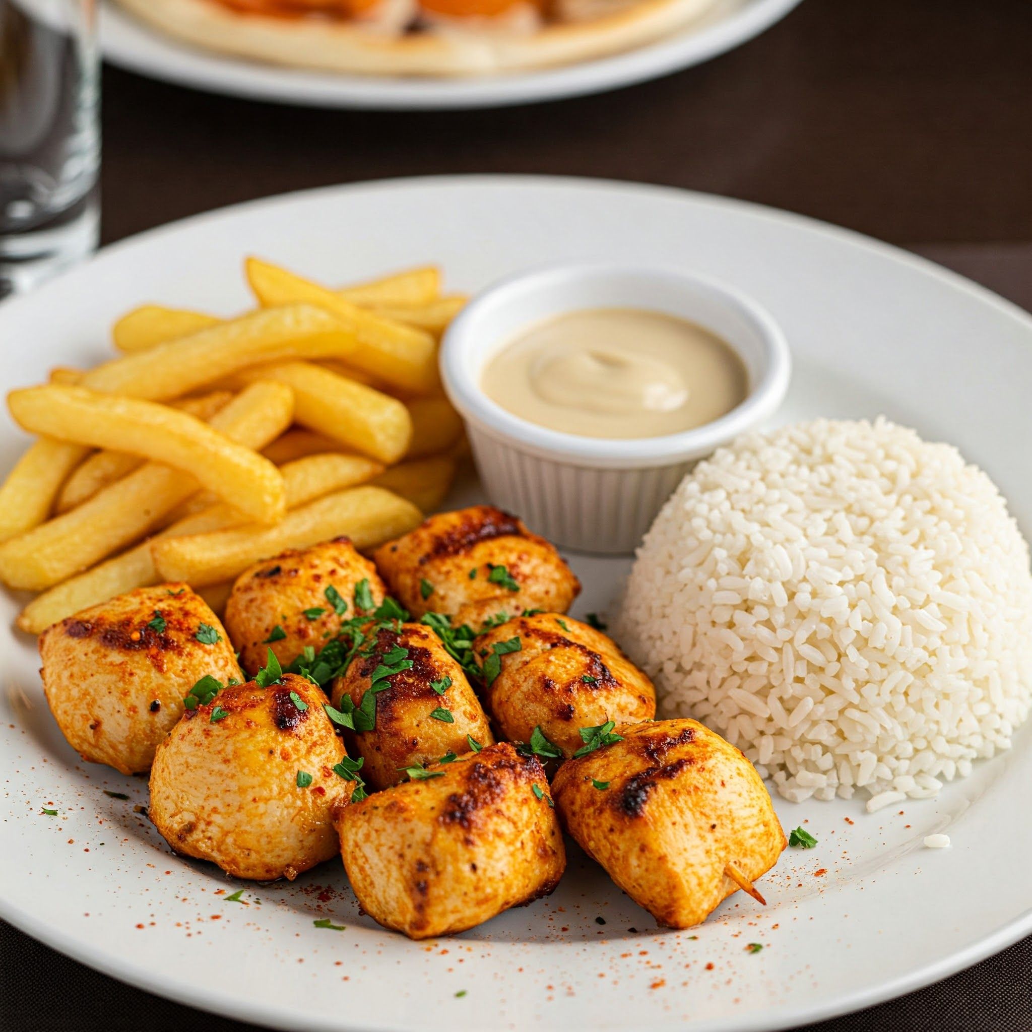 Chicken shish meal