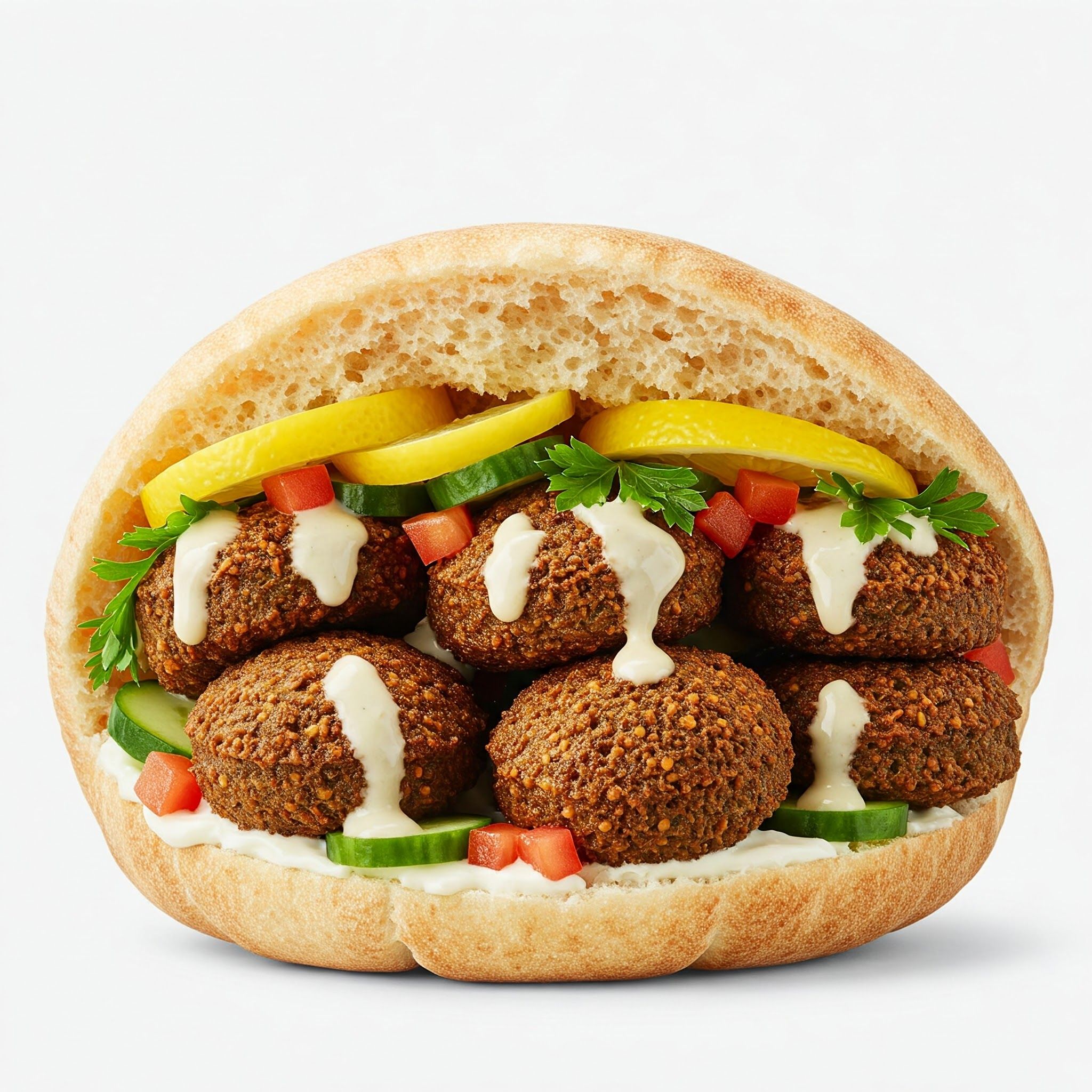 Falafel With Pickled Lemons With Safflower