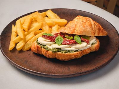 Goat Cheese with Sun Dried Tomatoes Sandwich