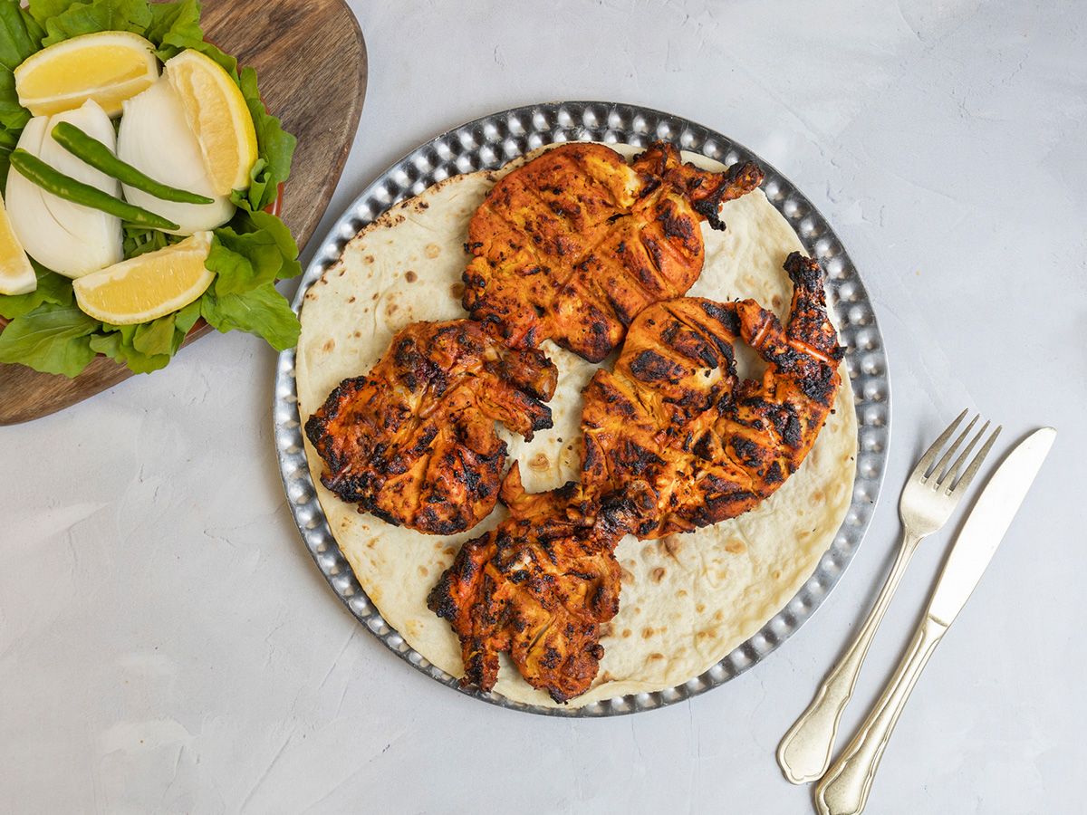 Grilled Chicken On Charcoal
