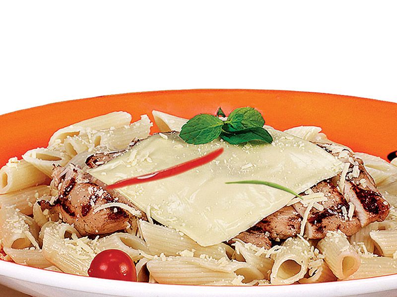 Grilled Chicken Cheese Pasta