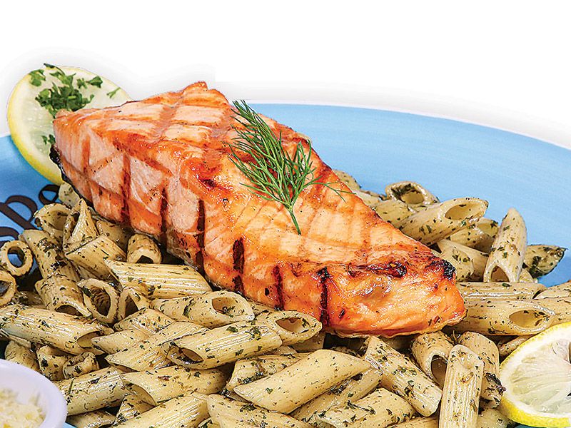 Grilled Salmon Pasta