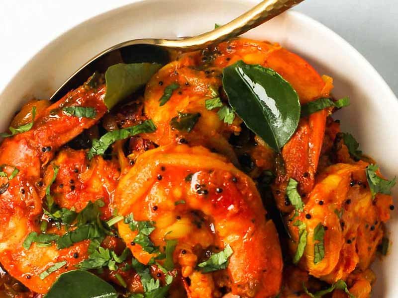 Indian Grilled Shrimp Curry Platter