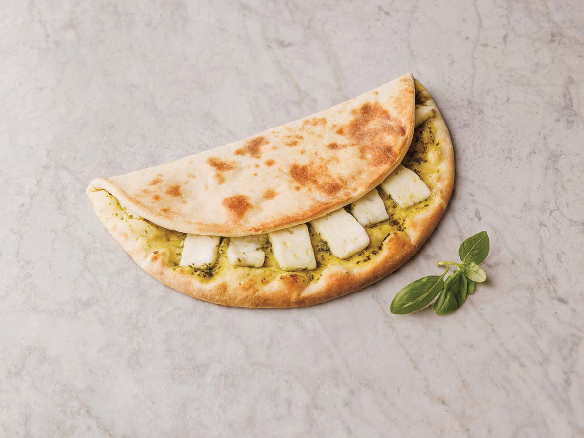 Halloumi And Basil Manousheh