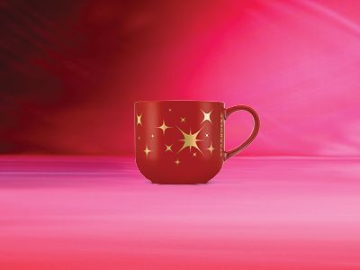 Mug Red Gold Star 13 0z