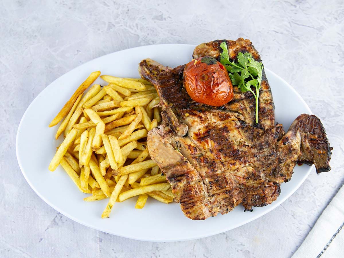 Half Grilled Chicken With French Fries Meal