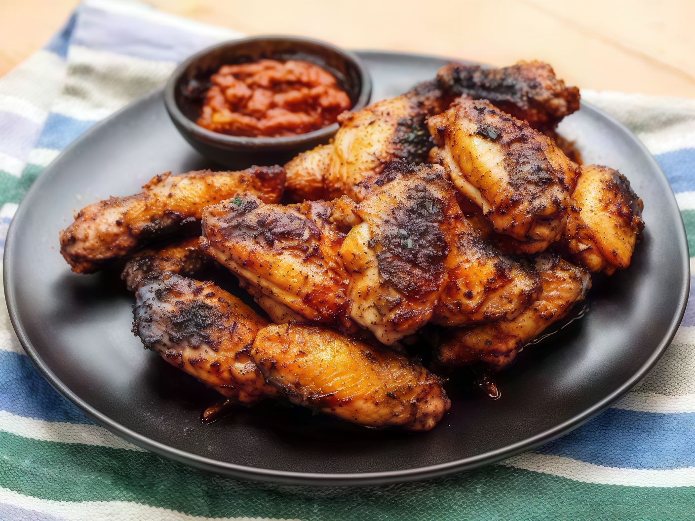 Half Shish Chicken Meal On Charcoal