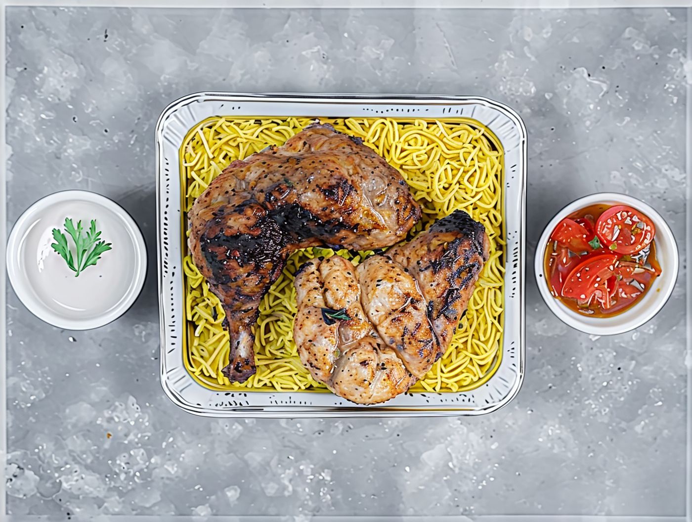 Quarter Grilled Chicken With 1/8 Kofta Meal