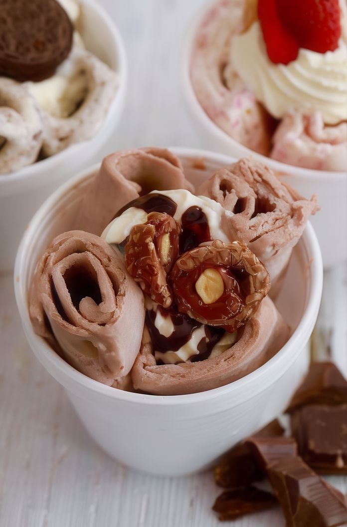 White Walnut Ice Cream Roll