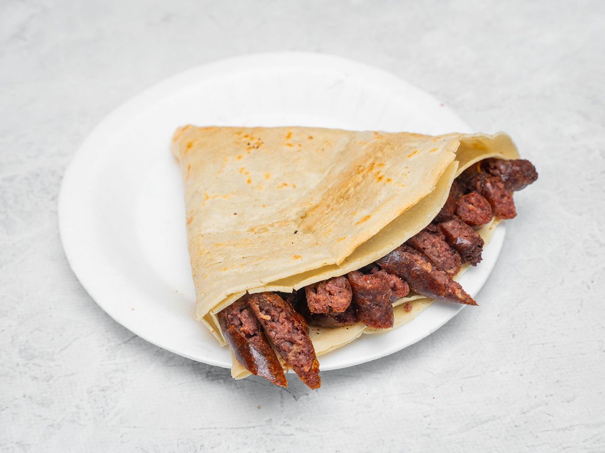Sausage and Hot Dog Crepe