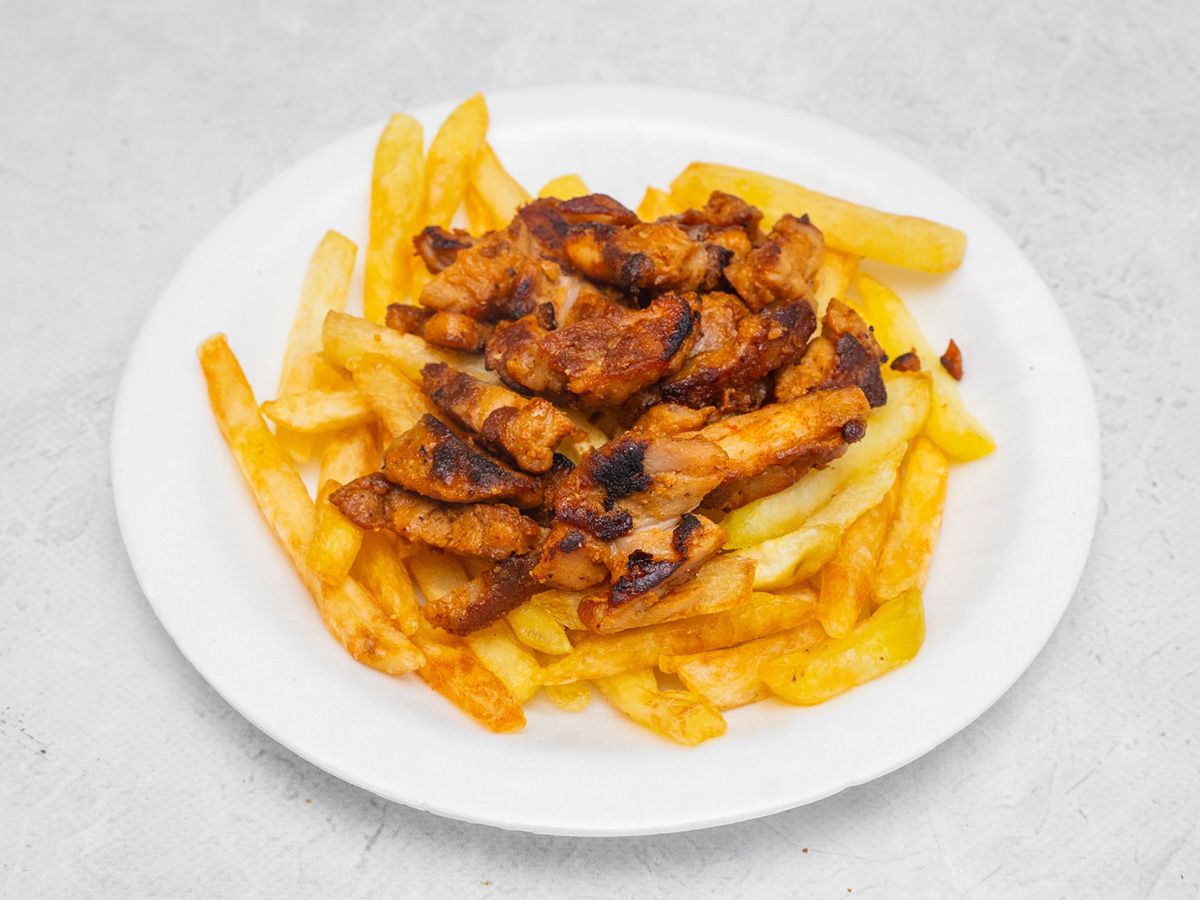 Shish box with potatoes