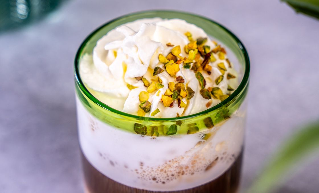 Hot White Mocha Pistachio