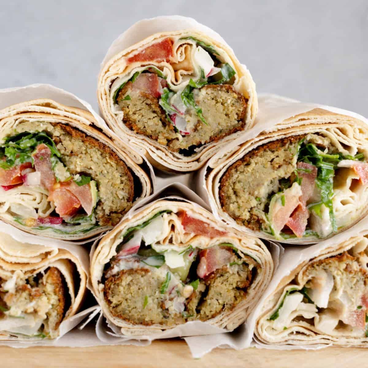 Syrian falafel sandwich