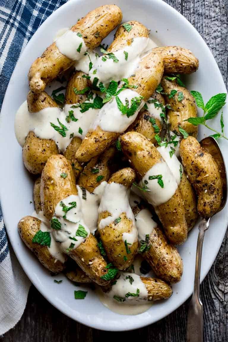 Hummus Finger Potatoes