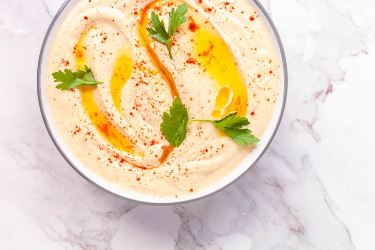 Hummus With Pickled Lemons With Safflower