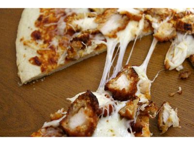 Crispy Chicken and Kiri Cheese Italian Pizza