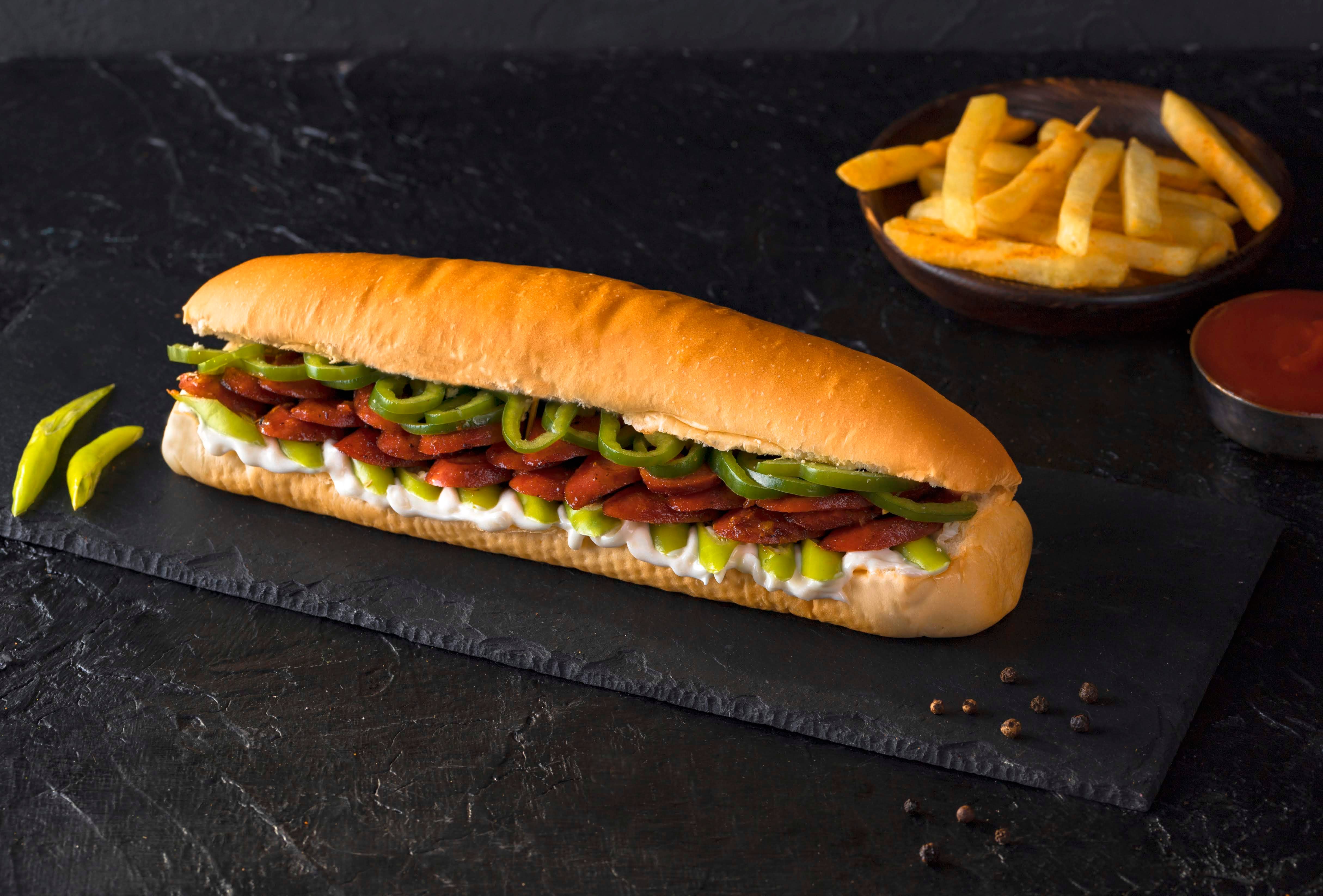 Spicy Alexandrian Sausage Sandwich