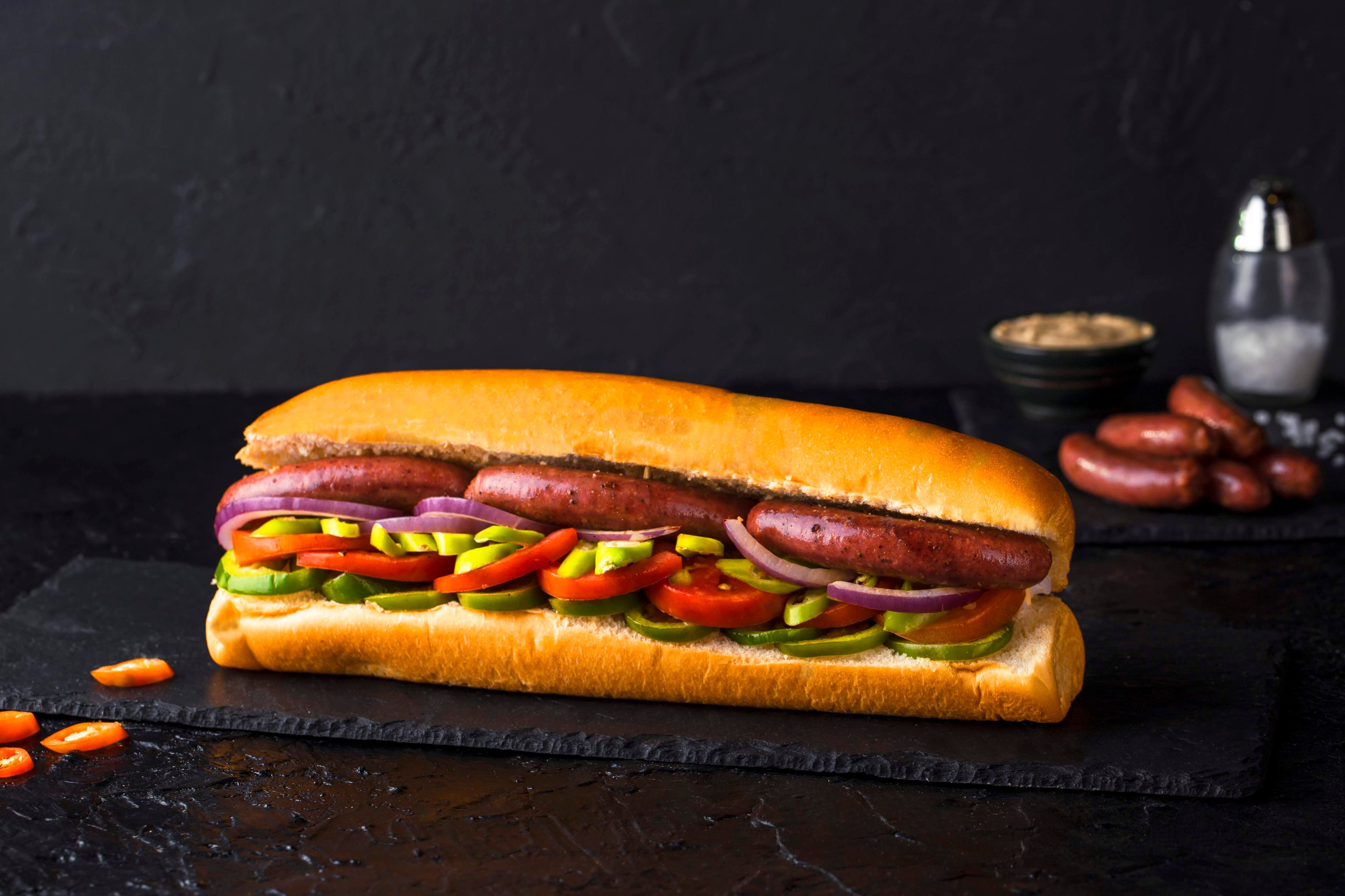 Oriental Sausage Sandwich