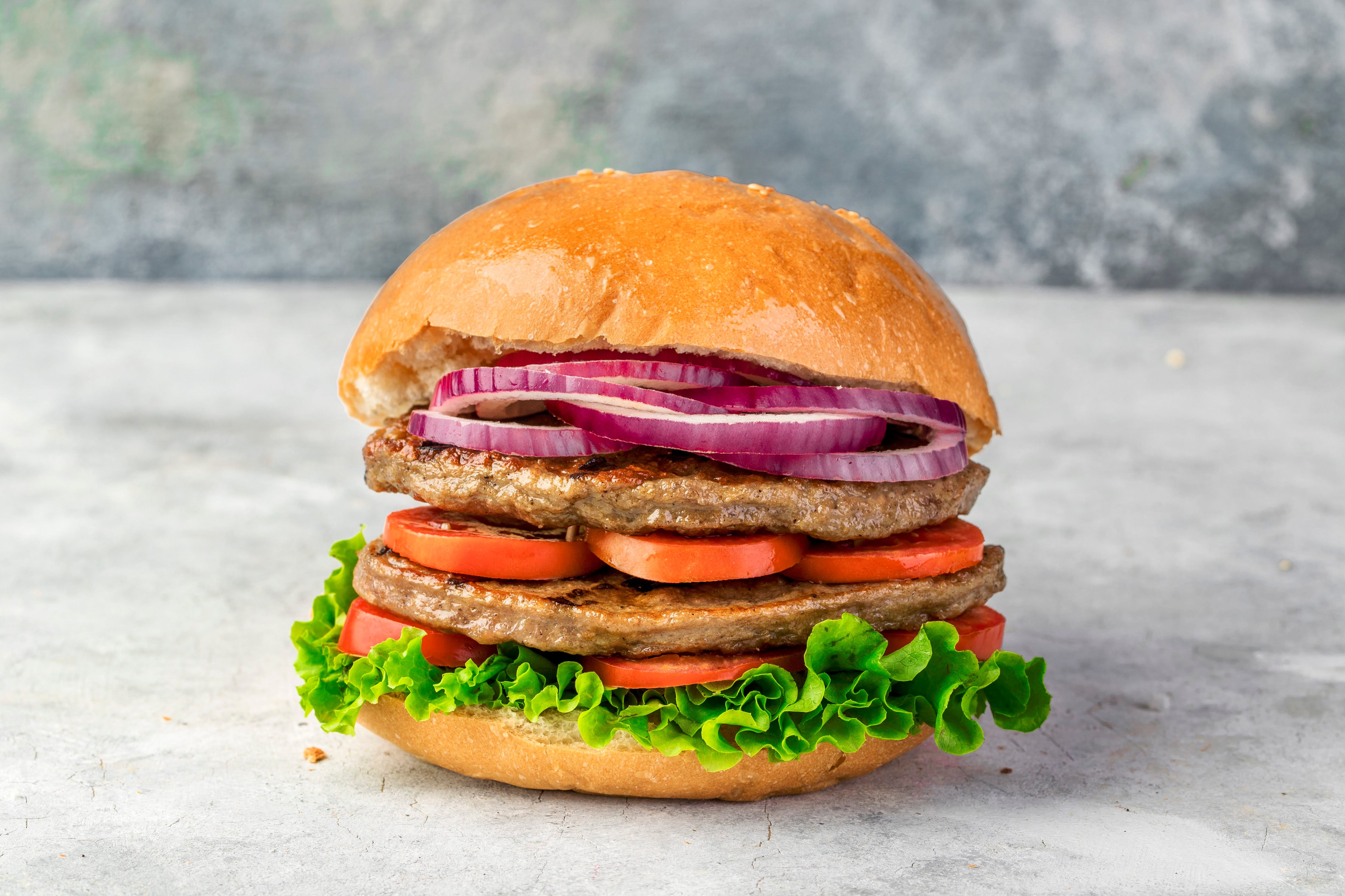 Double Beef Burger Sandwich