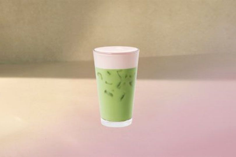 Iced Strawberry Oat Matcha Latte